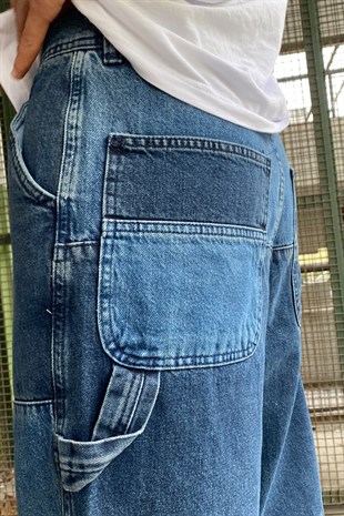 PARÇALI LOOSE FIT BAGGY JEAN