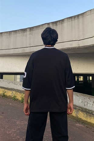 Pasadena Nakışlı Polo Yaka Oversize Tshirt