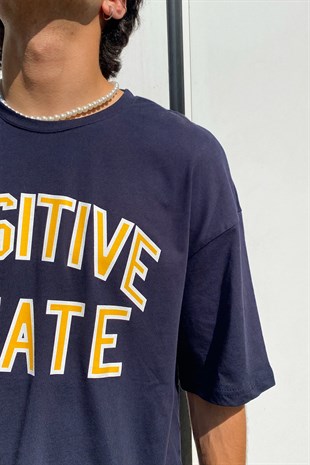 Positive State Baskılı Oversize Tshirt