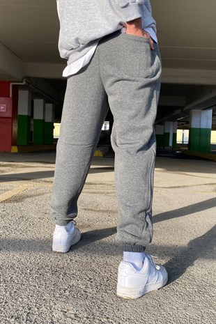 Premium Oversize Füme Basic Sweatpants