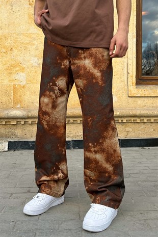 Rusty Pattern Baggy Jean