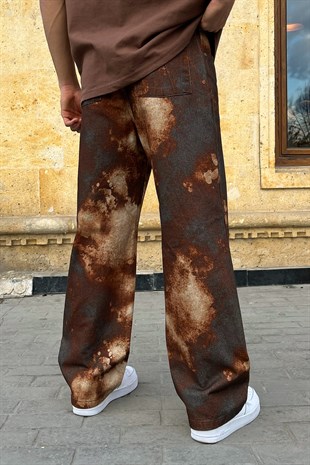 Rusty Pattern Baggy Jean