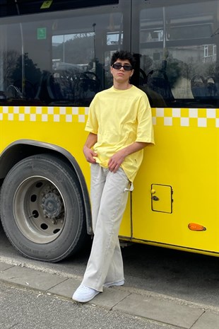 Soft Yellow Oversize Basic Tshirt