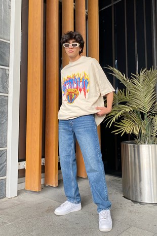 Spectacular Snake Baskılı Oversize Tshirt