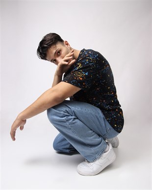 SPREY BOYA BASKILI OVERSIZE PREMIUM TSHIRT