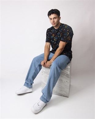 SPREY BOYA BASKILI OVERSIZE PREMIUM TSHIRT