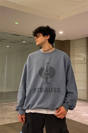 Strauss Printed Füme Sweatshirt