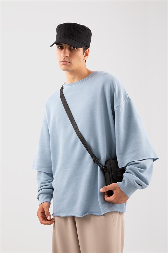 Street Açık Mavi Long Sleeve Sweatshirt
