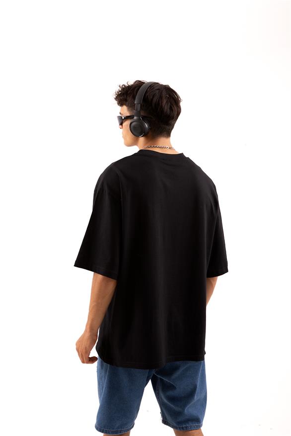 Supermade Colored Siyah Oversize Tişört