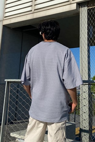 Tetris Desen Oversize Tshirt