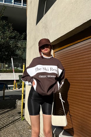 The Ski Baskılı Kadın Sweatshirt