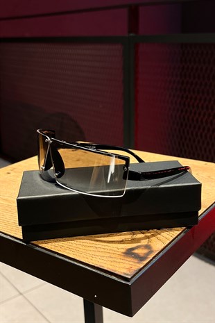 Transparent Full Glass Siyah Streetwear Gözlük
