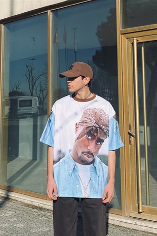 Tupac Shakur Printed Oversize Forma