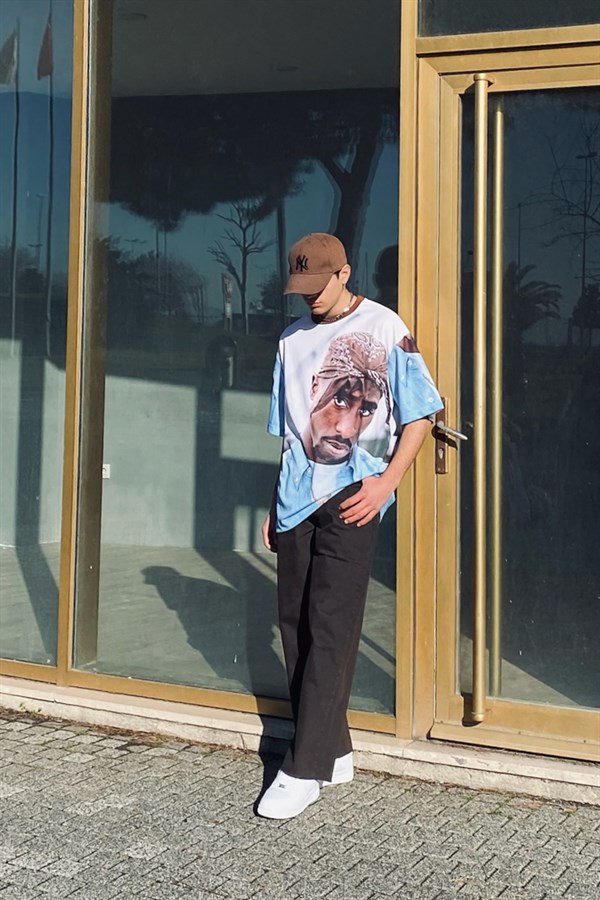 Tupac Shakur Printed Oversize Forma