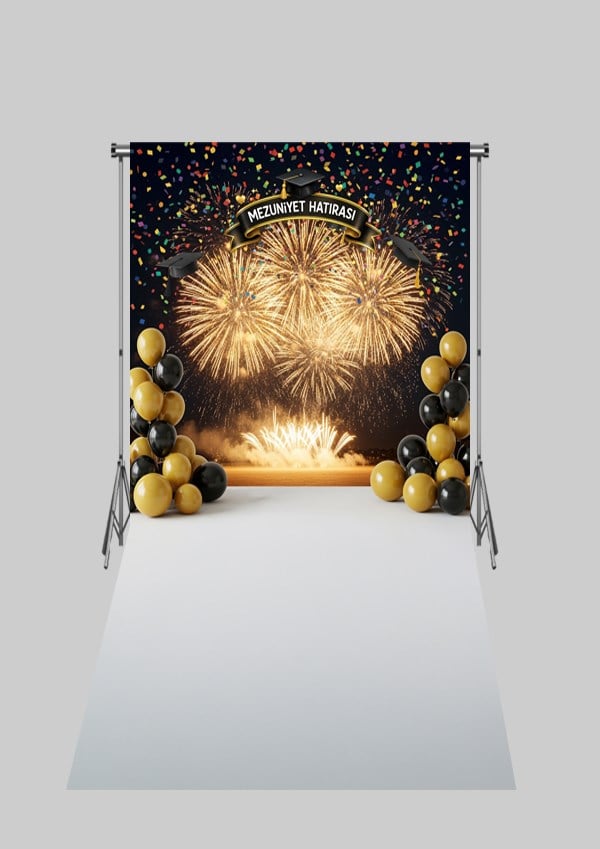 2X4 MT Mezuniyet- Okul - Kütüphane Temalı 9 Üç Boyutlu Kumaş Fotoğraf Fonları 21 - Fabric Photography Backdrop 