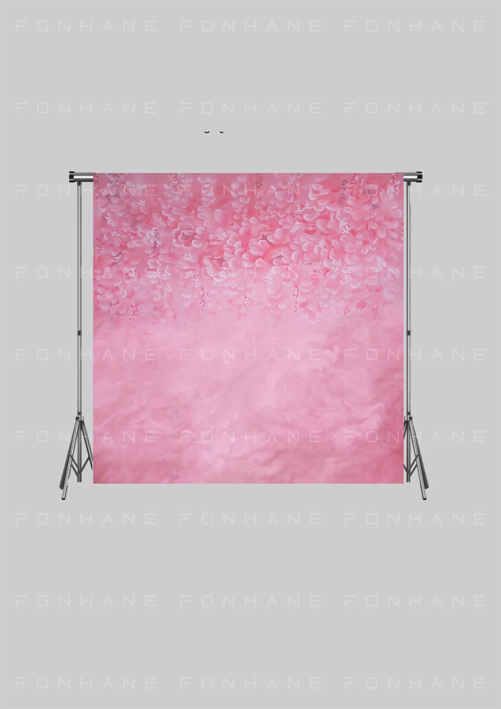 Fineart Pembe Çiçekli Zeminsiz Yetişkin Kumaş Fotoğraf Fonu( 3X2,5 MT)