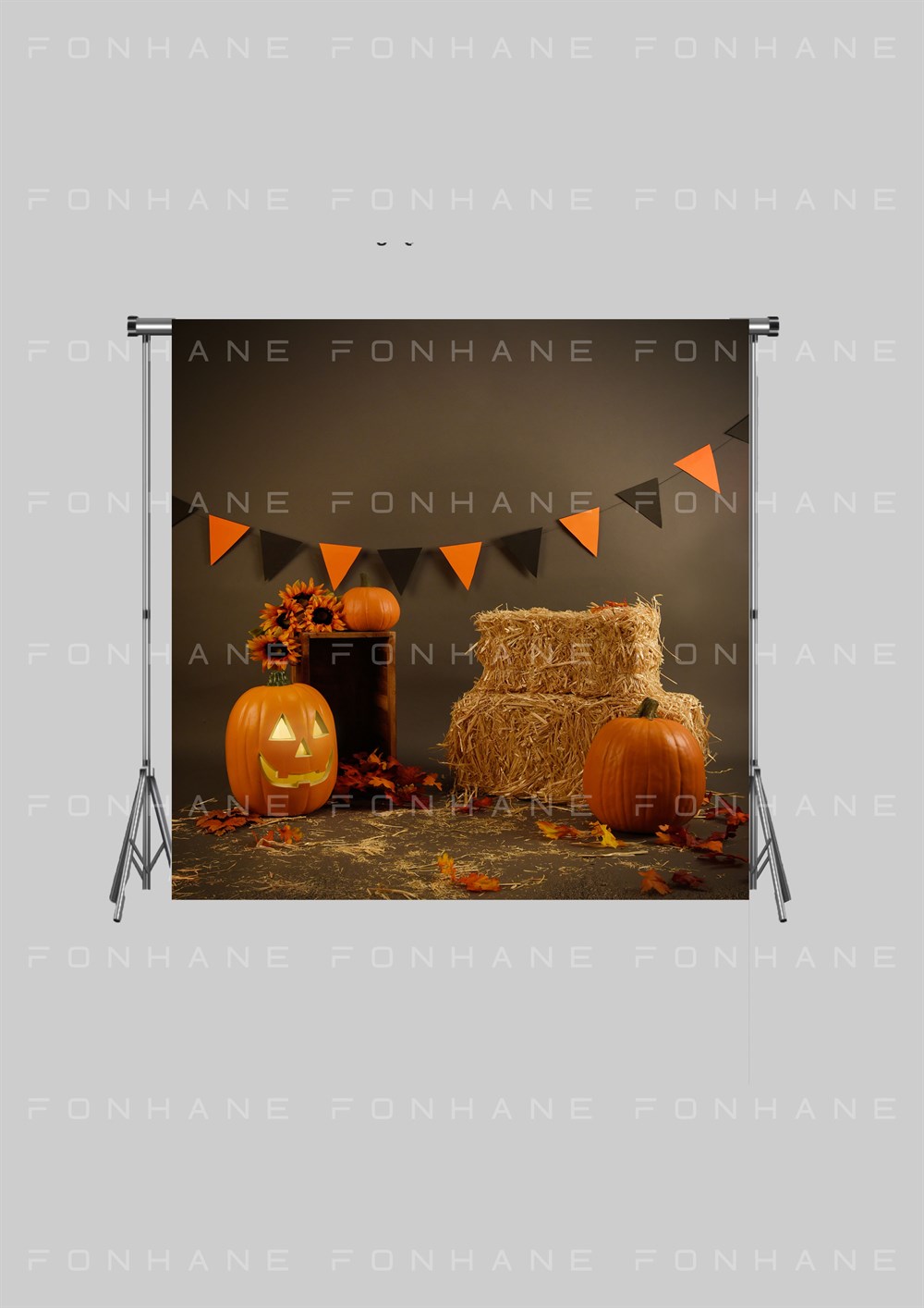 Halloween Temalı  Zeminsiz Çocuk Kumaş Fotoğraf Fonu( 2X1.5 MT)