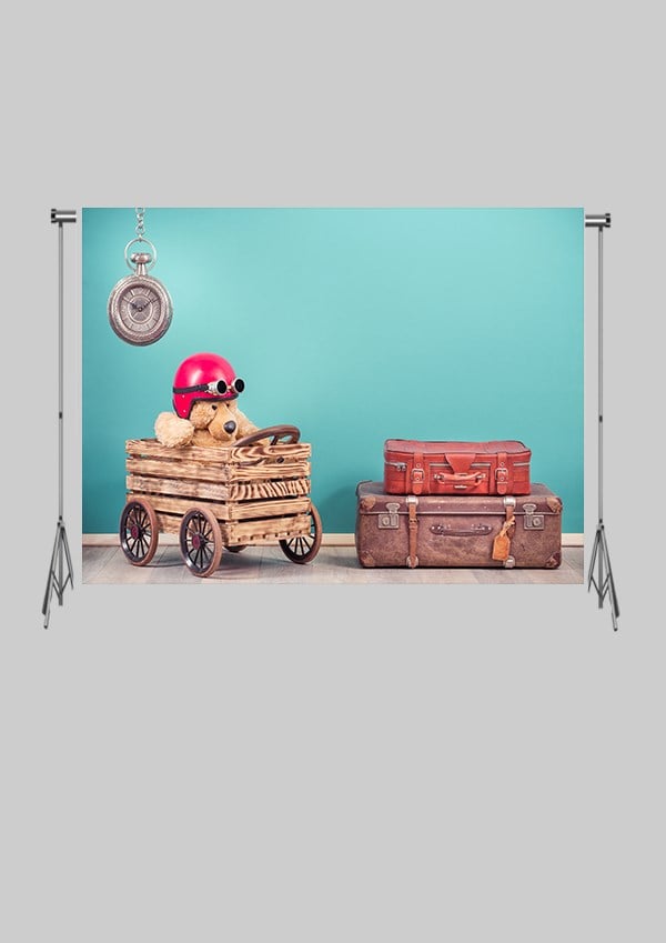 KATLANIR KIRIŞMAZ KUMAŞ - 2 EN 1.5 MT BOY - Mavi Duvar Travel Trip Seyehat  -  FABRIC BACKDROP - Stüdyo Fonu