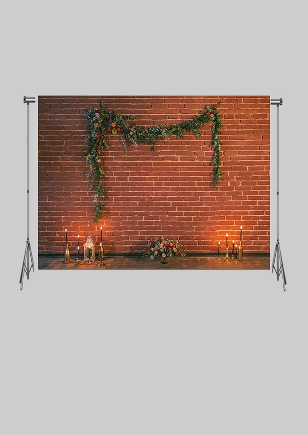 KATLANIR KIRIŞMAZ KUMAŞ - 2 EN 1.5 MT BOY - Tuğla Duvar - FABRIC BACKDROP - Stüdyo Fonu