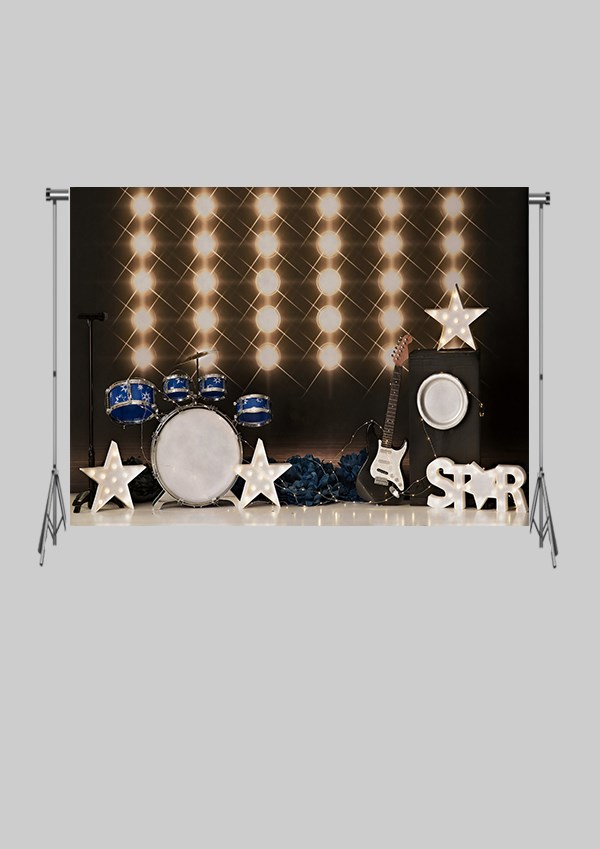 KATLANIR KIRIŞMAZ KUMAŞ - 2 EN 1.5 MT BOY - Band ve Müzik Grubu Gitar Bateri  - FABRIC BACKDROP - Stüdyo Fonu