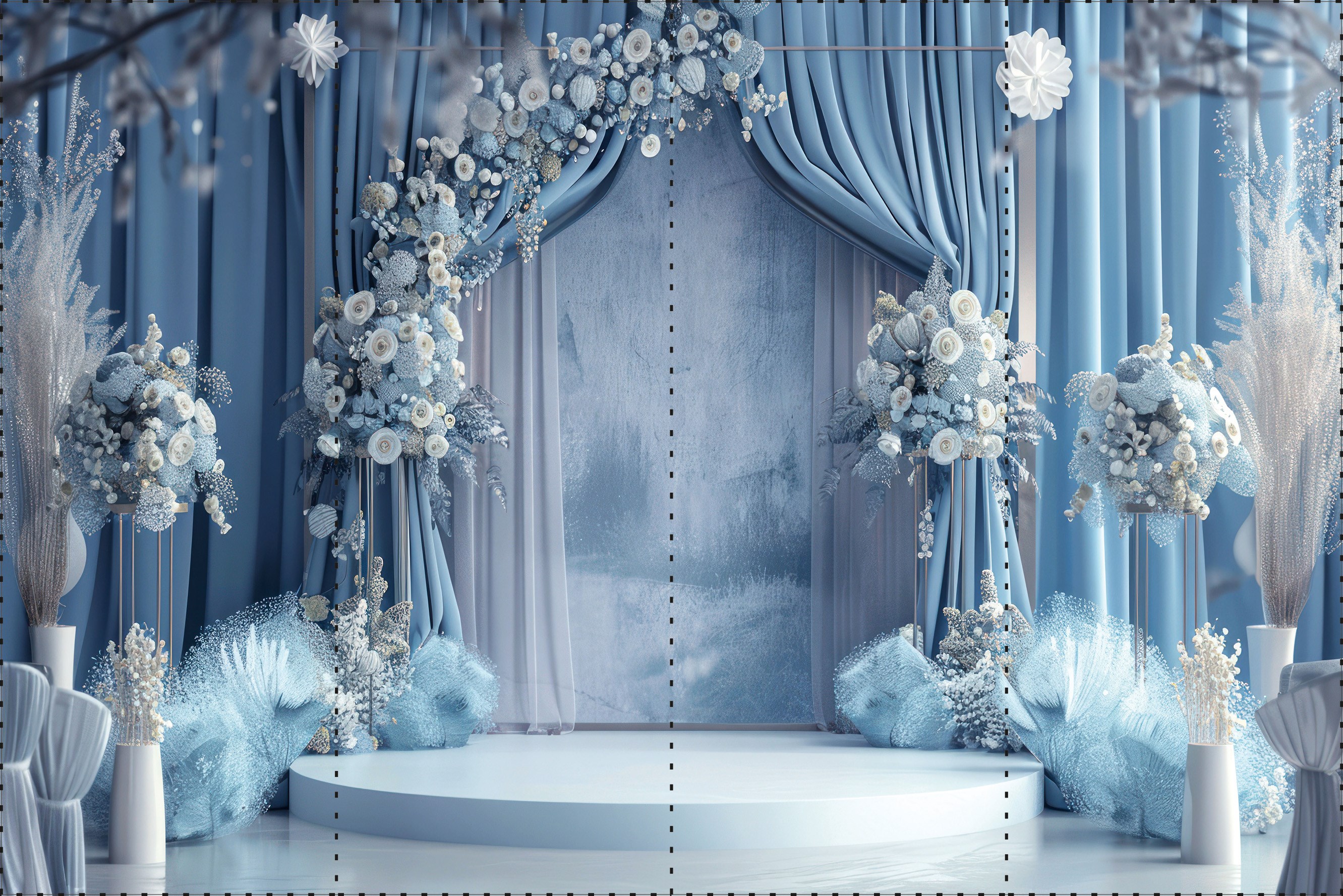Kış Sarayı - Organizasyon ve Fotoğraf Fonu  - Katlanır Kırışmaz Kumaş - Üç Boyutlu Fotoğraf Fonu - Fabric Backdrop