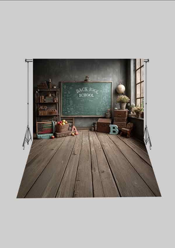 Okul ve Sınıf Temalı 01 Çocuk Kumaş Fotoğraf Fonu( 2X2,5 MT)