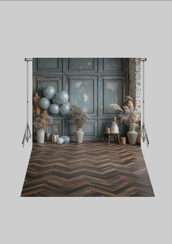Okul ve Sınıf Temalı 51 - Dünya ve Kitaplık  - Üç Boyutlu Çocuk Kumaş Fotoğraf Fonu - Fabric Photography Backdrop ( 2X2,5 MT)