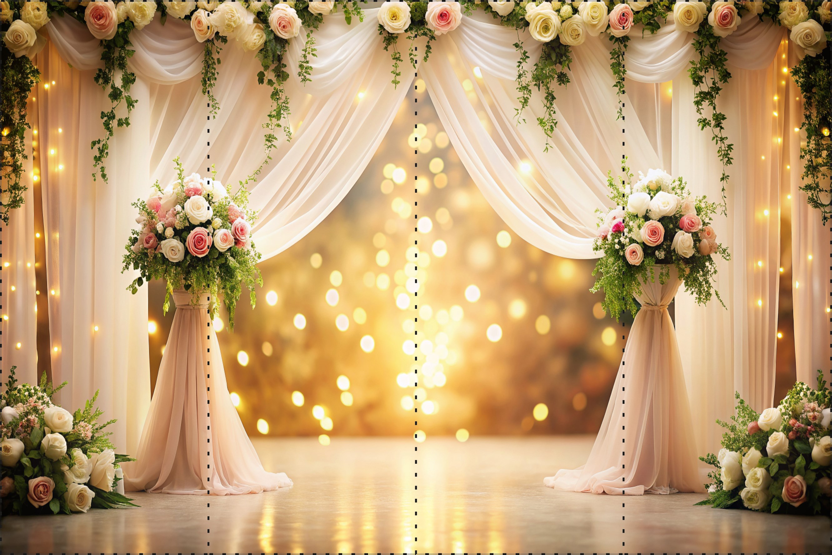 Organizasyon Çiçekleri 3  - Organizasyon ve Fotoğraf Fonu  - Katlanır Kırışmaz Kumaş - Üç Boyutlu Fotoğraf Fonu - Fabric Backdrop