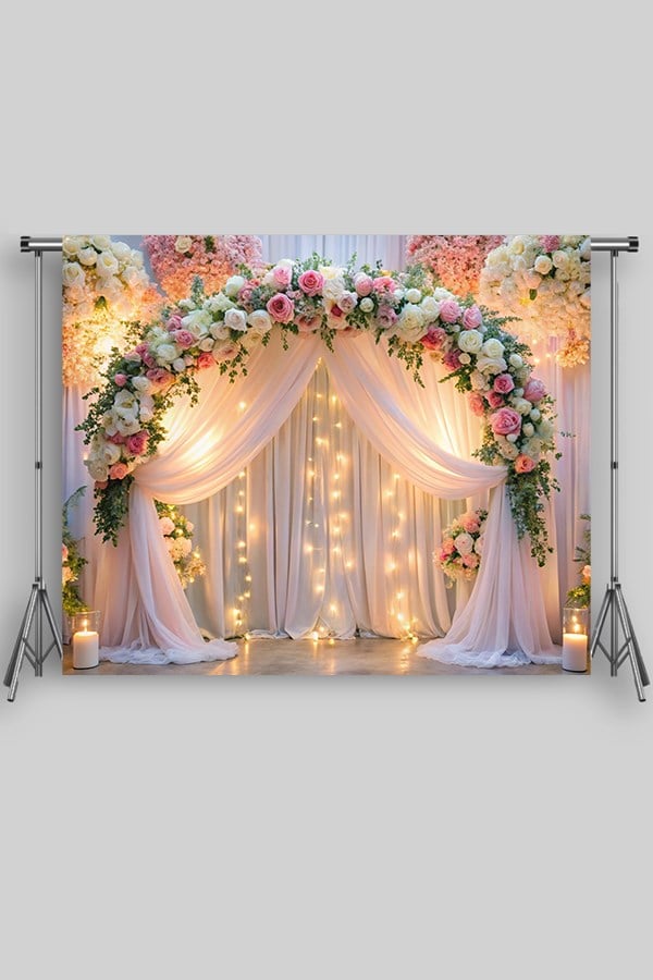 Organizasyon Çiçekleri  Yetişkin Kumaş Fotoğraf Fonu ( 3X2,5 MT)