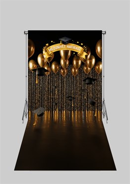 2X4 MT Mezuniyet- Okul - Kütüphane Temalı Üç Boyutlu Kumaş Fotoğraf Fonları 21 - Fabric Photography Backdrop 