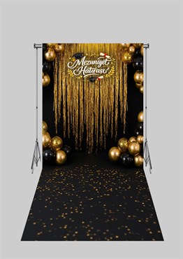 2X4 MT Mezuniyet- Okul - Kütüphane Temalı Üç Boyutlu Kumaş Fotoğraf Fonları 18 - Fabric Photography Backdrop 
