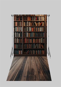 2X4 MT Mezuniyet- Okul - Kütüphane Temalı Üç Boyutlu Kumaş Fotoğraf Fonları 14 - Fabric Photography Backdrop 