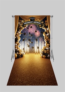 2X4 MT Mezuniyet- Okul - Kütüphane Temalı Üç Boyutlu Kumaş Fotoğraf Fonları 19 - Fabric Photography Backdrop 