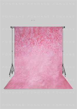 Fineart Pembe Çiçekli Zeminli Yetişkin Kumaş Fotoğraf Fonu( 3X5 MT)