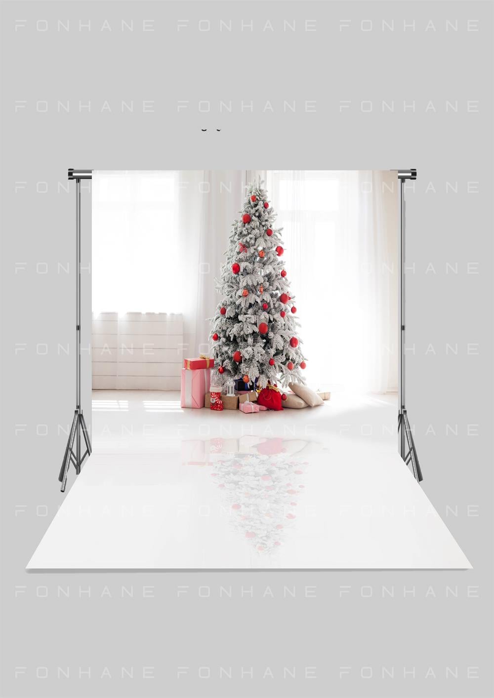 Büyük Yeni Yıl Ağacı ve Hediye Paketleri   Zeminli Çocuk Kumaş Fotoğraf Fonu( 2X2,5 MT)