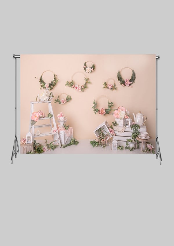 KATLANIR KIRIŞMAZ KUMAŞ - 2 EN 1.5 MT BOY - Krem Süslü Oda ve Süslemeler  - FABRIC BACKDROP - Stüdyo Fonu