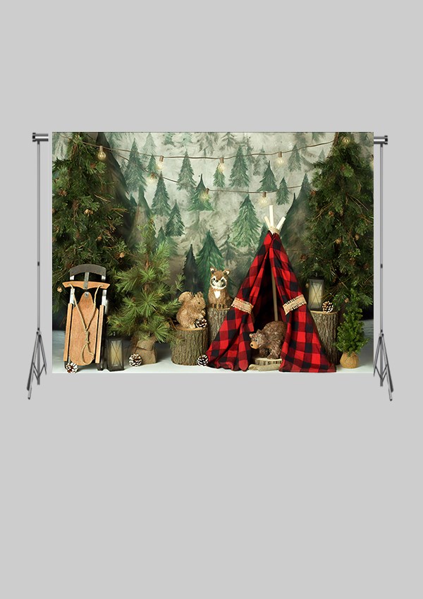 KATLANIR KIRIŞMAZ KUMAŞ - 2 EN 1.5 MT BOY - Çocuk Fonu - Doğa ve Kamp Çadırı  - FABRIC BACKDROP - Stüdyo Fonu