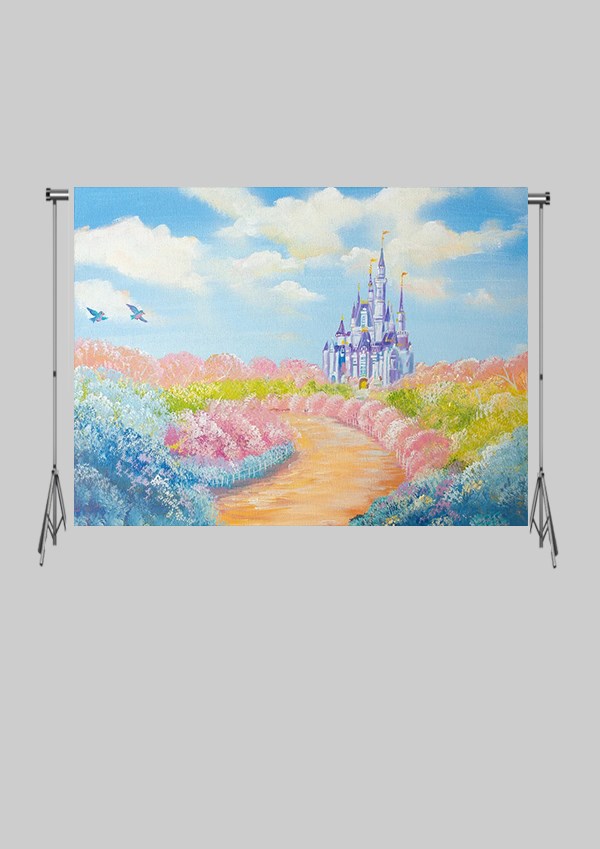 KATLANIR KIRIŞMAZ KUMAŞ - 2 EN 1.5 MT BOY - Çiçek Bahçesi ve Pastel Sarayı - FABRIC BACKDROP - Stüdyo Fonu