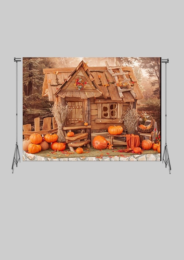 KATLANIR KIRIŞMAZ KUMAŞ - 2 EN 1.5 MT BOY - Balkabağı Evi - FABRIC BACKDROP - Stüdyo Fonu