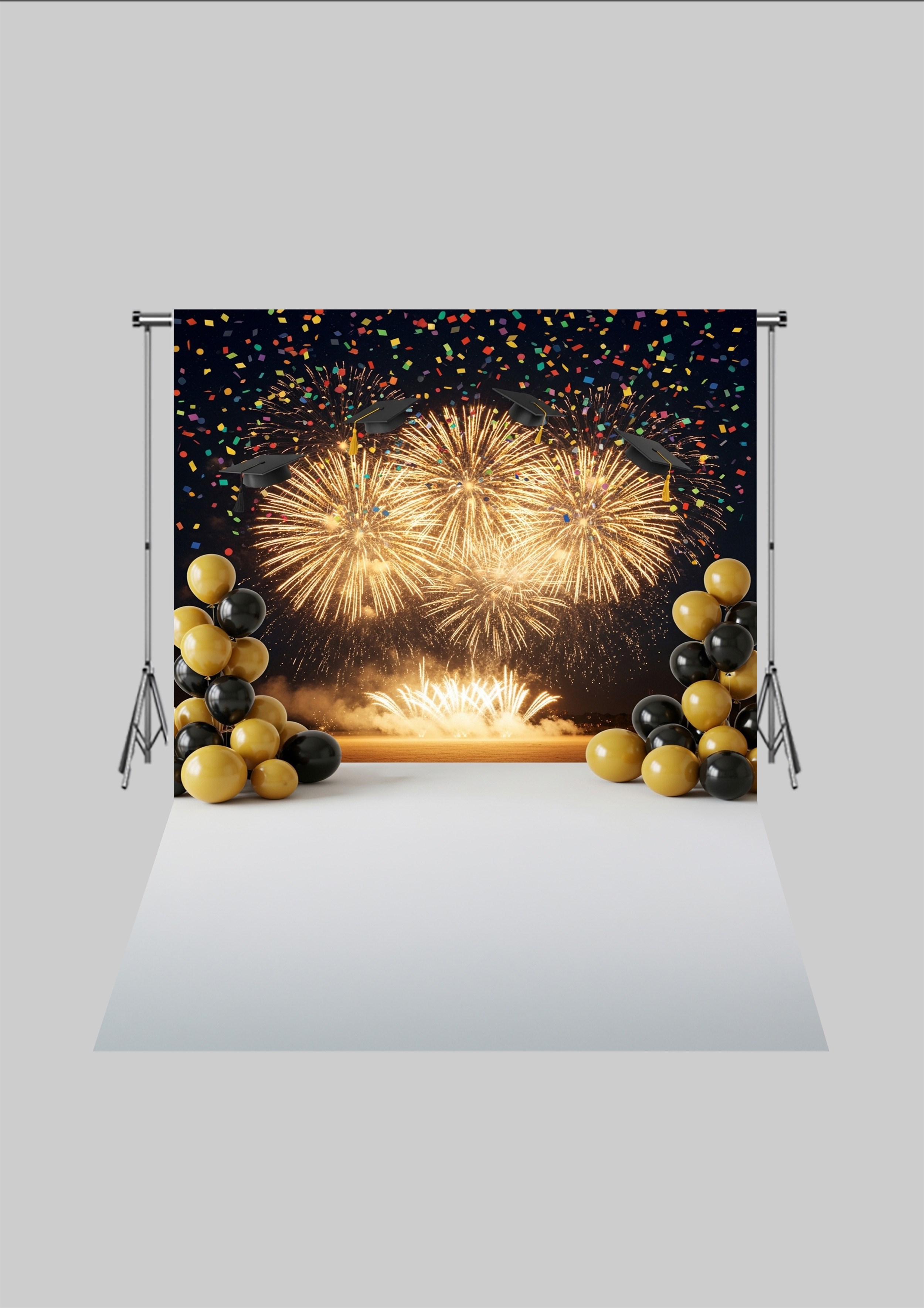 Okul Temalı - Okulun Son Günü 5  - Üç Boyutlu Çocuk Kumaş Fotoğraf Fonu - Fabric Photography Backdrop ( 2X2,5 MT)