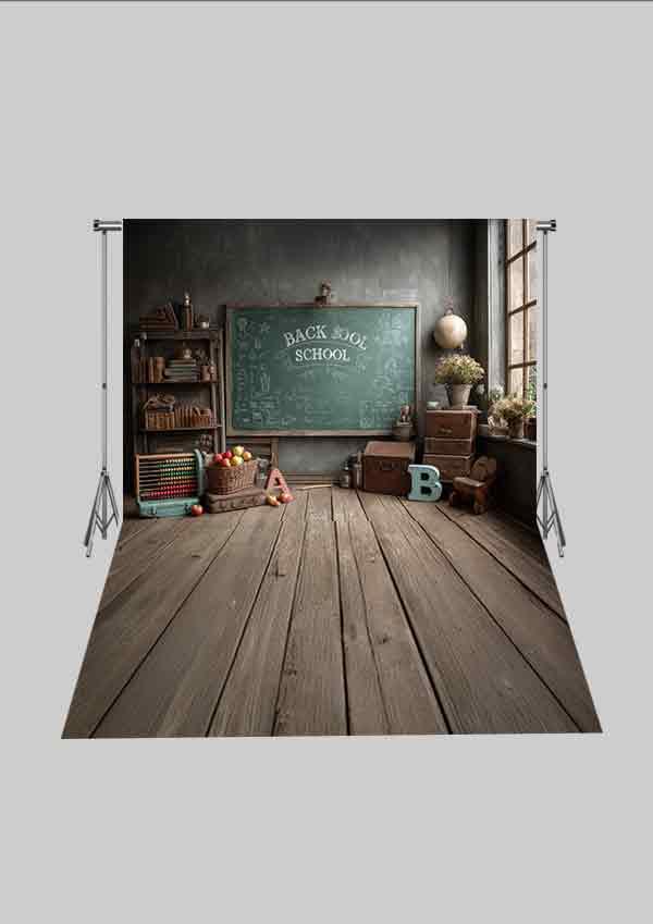 Okul ve Sınıf Temalı 01 Çocuk Kumaş Fotoğraf Fonu( 2X2,5 MT)