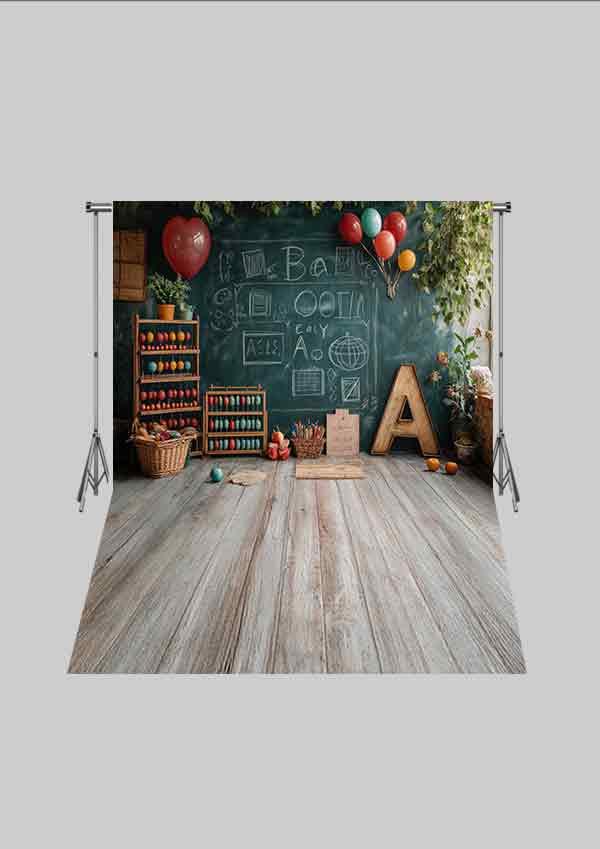 Okul ve Sınıf Temalı 06 Çocuk Kumaş Fotoğraf Fonu( 2X2,5 MT)