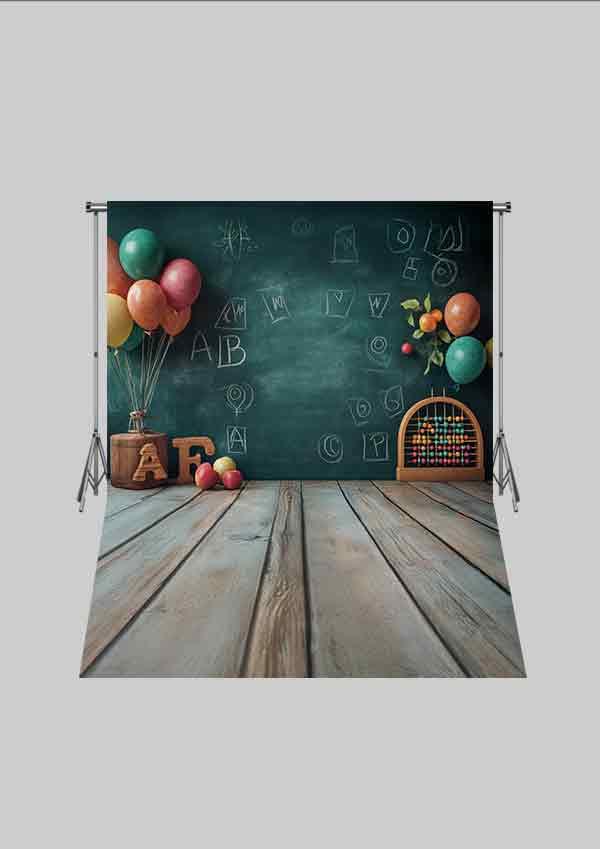 Okul ve Sınıf Temalı 07 Çocuk Kumaş Fotoğraf Fonu( 2X2,5 MT)