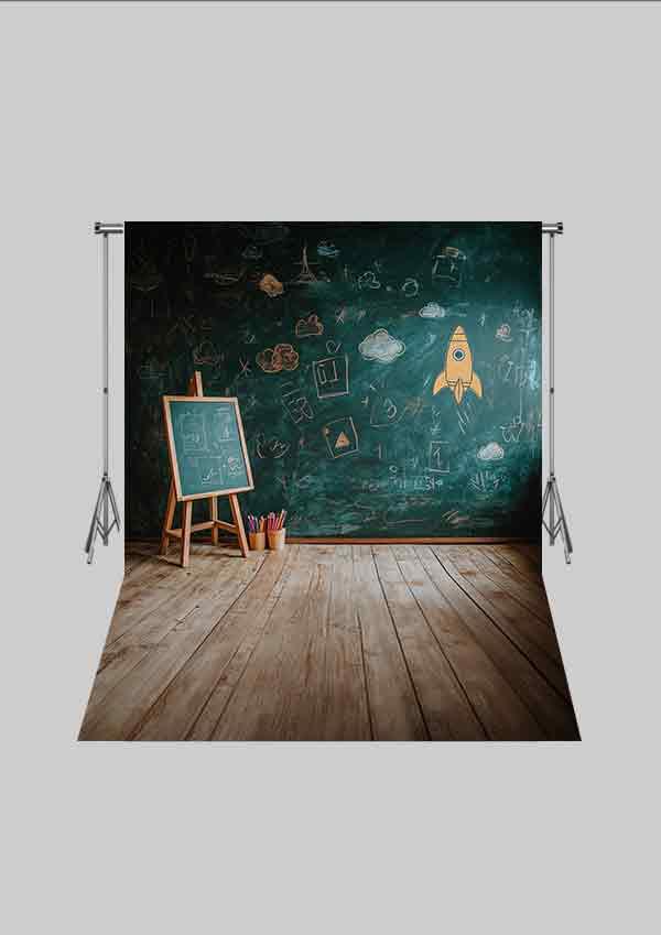 Okul ve Sınıf Temalı 11 Çocuk Kumaş Fotoğraf Fonu( 2X2,5 MT)