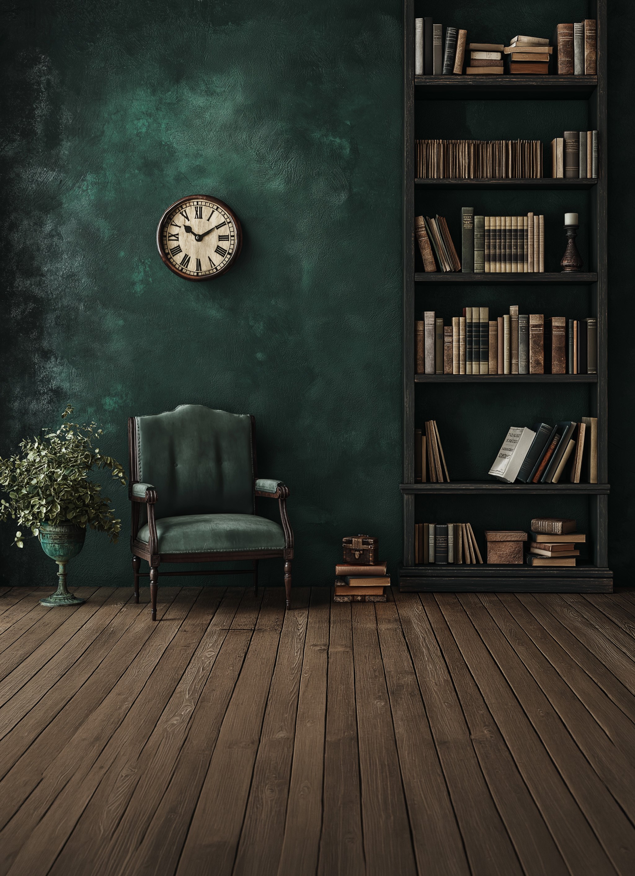 Okul ve Sınıf Temalı 42 - Dünya ve Kitaplık  - Üç Boyutlu Çocuk Kumaş Fotoğraf Fonu - Fabric Photography Backdrop ( 2X2,5 MT)