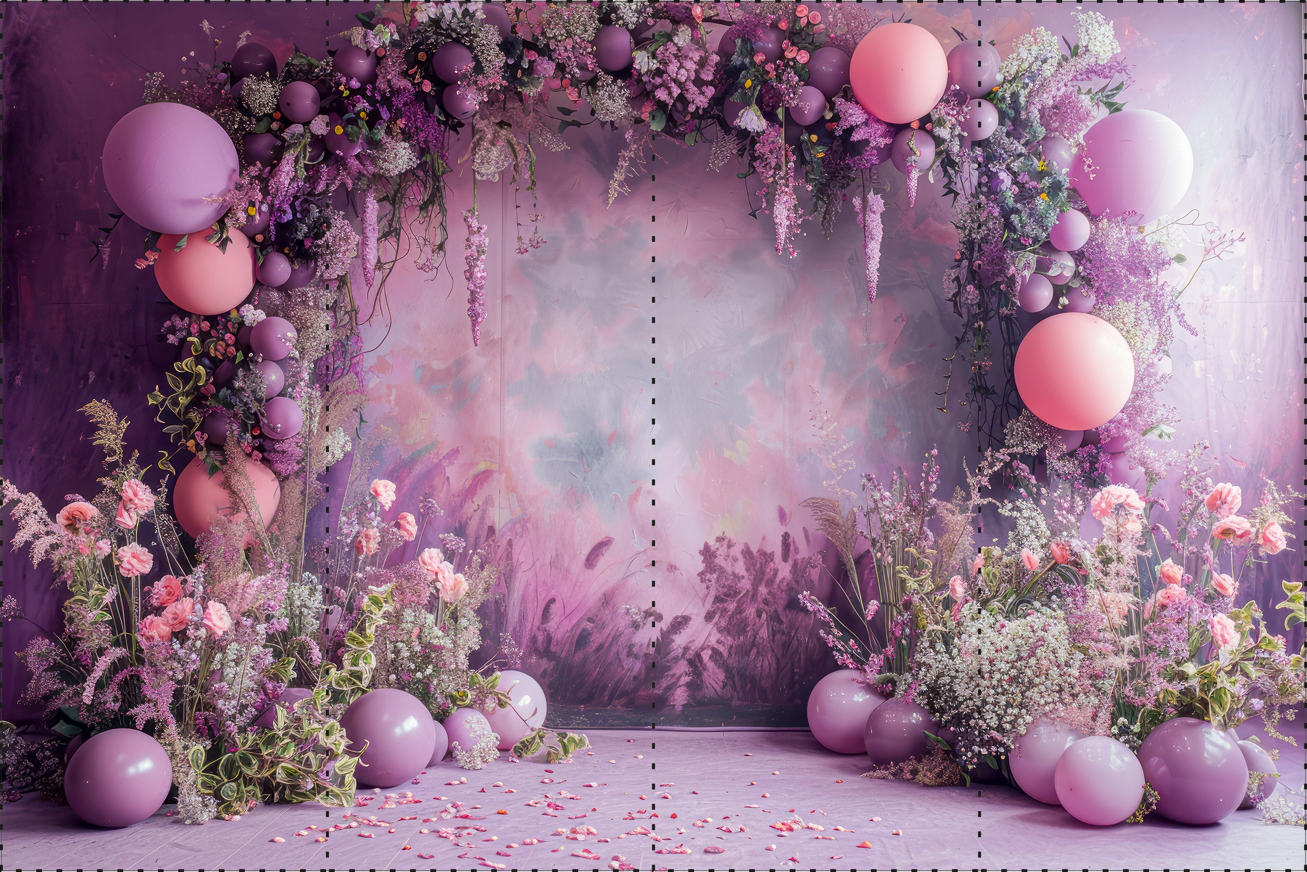 Organizasyon Çiçekleri 4 - Organizasyon ve Fotoğraf Fonu  - Katlanır Kırışmaz Kumaş - Üç Boyutlu Fotoğraf Fonu - Fabric Backdrop