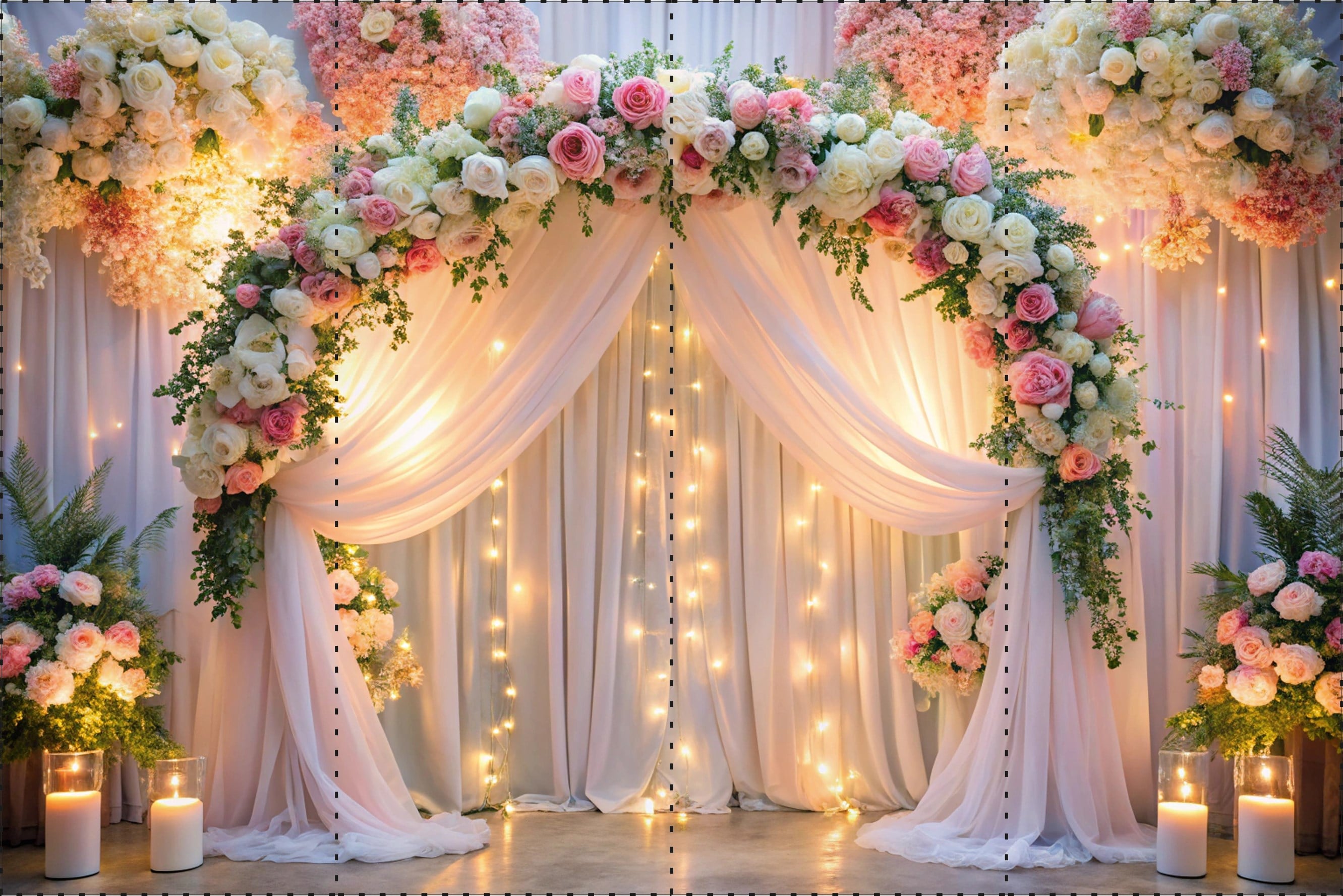 Organizasyon Çiçekleri    - Organizasyon ve Fotoğraf Fonu  - Katlanır Kırışmaz Kumaş - Üç Boyutlu Fotoğraf Fonu - Fabric Backdrop