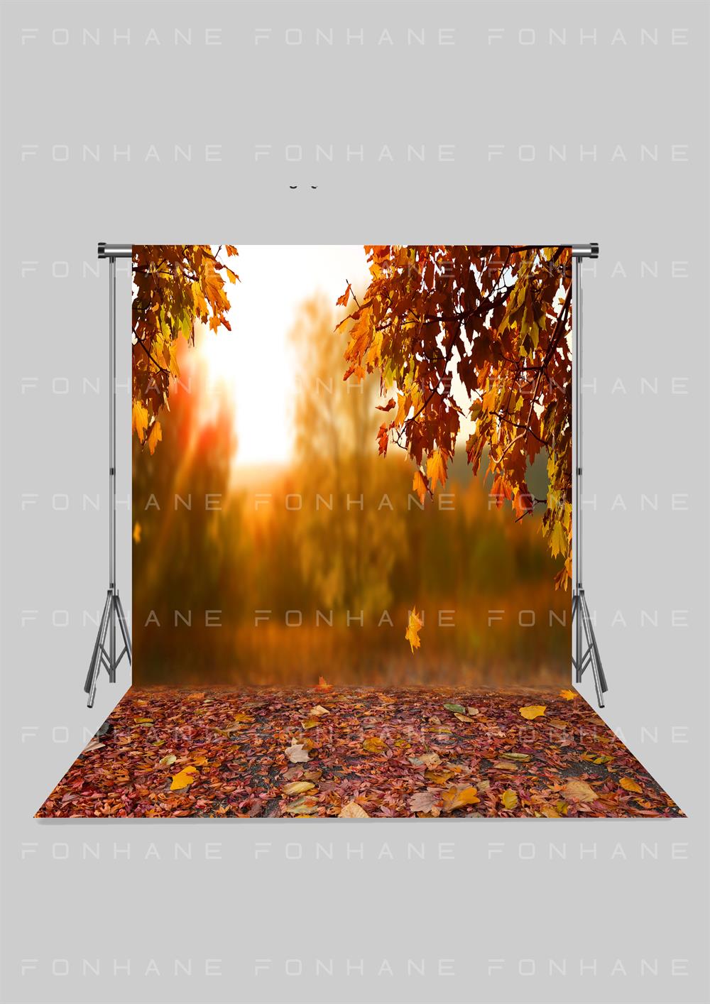 Sonbahar Temalı  Ağaçlar Zeminli Çocuk Kumaş Fotoğraf Fonu( 2X2,5 MT)