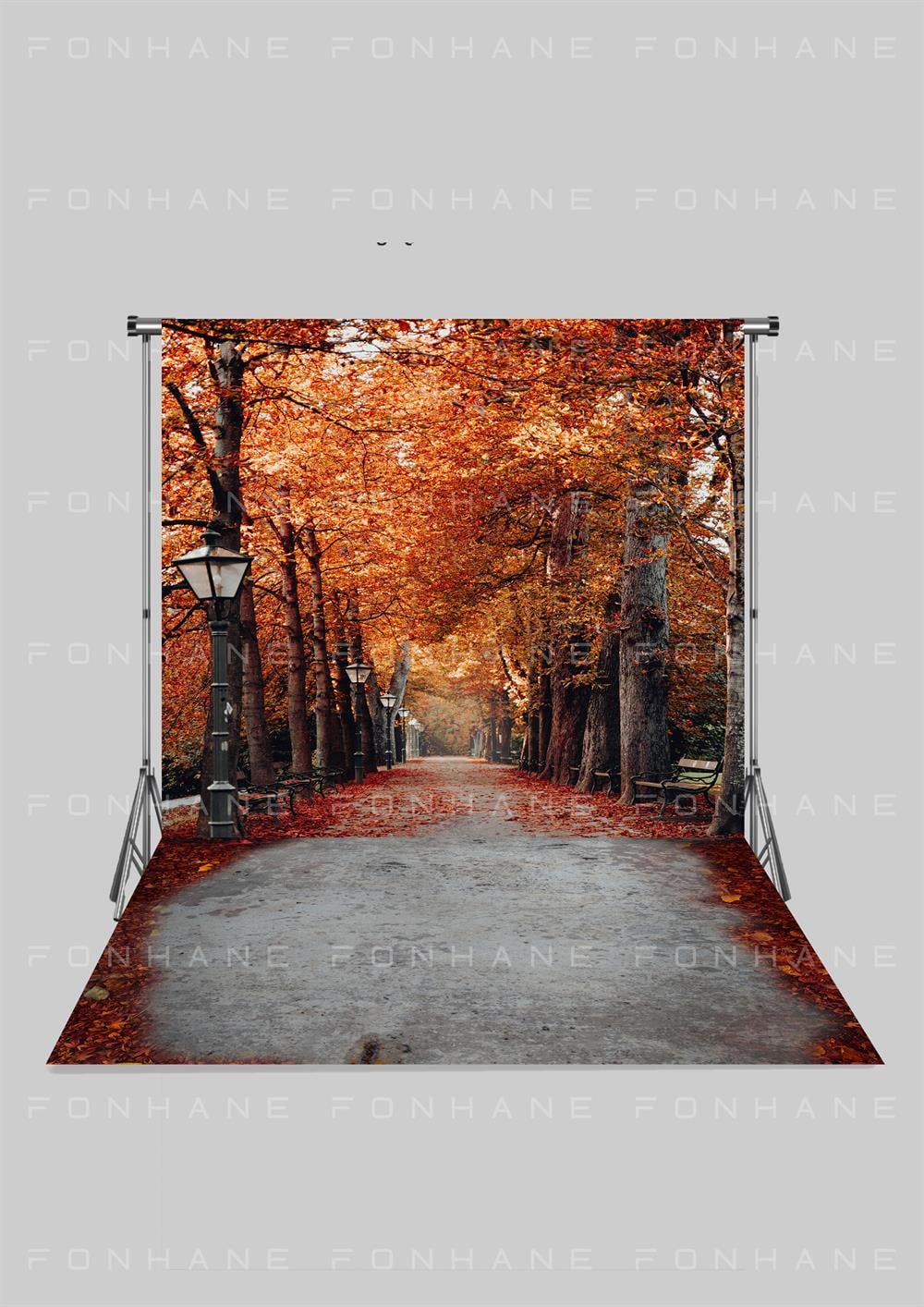 Sonbahar Temalı Yol ve Ağaçlar Zeminli Çocuk Kumaş Fotoğraf Fonu( 2X2,5 MT)