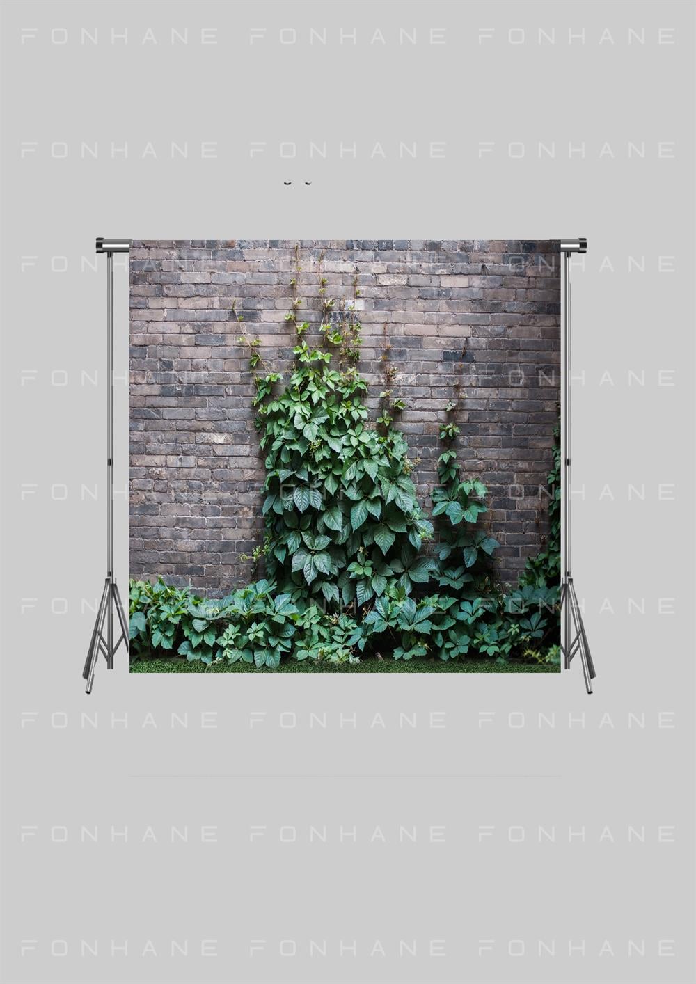 Taş Duvar Üzerinde Otlar Zeminsiz Yetişkin Kumaş Fotoğraf Fonu( 3X2,5 MT)